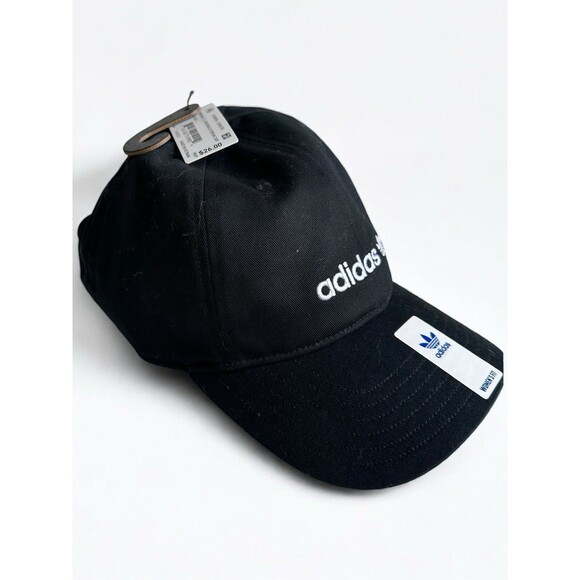 Adidas Originals Womens Black Strapback Hat Adjustable Logo Cap - Picture 4 of 13